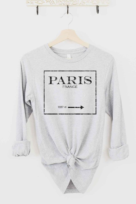 Paris France Long Sleeve Tee
