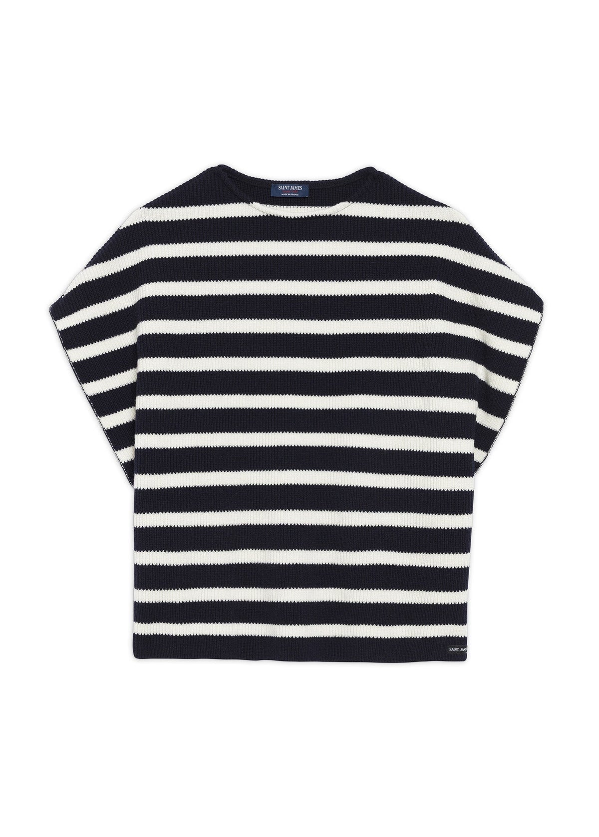 SAINT JAMES Striped Wool Poncho