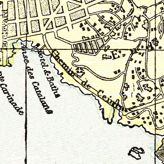 Vintage Map of Marseille, France 1901 — Antique Belle Époque Port City Print