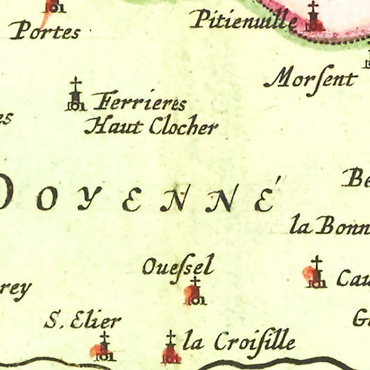Vintage Map of France 1665