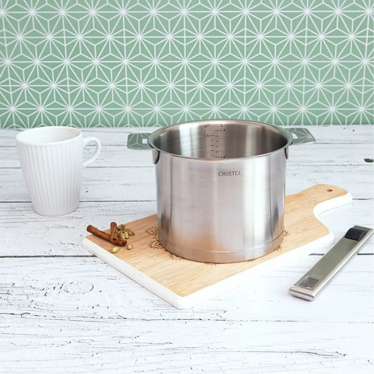 Cristel Strate Milkpot – Stainless Steel French Milk Pan with Detachable Handle