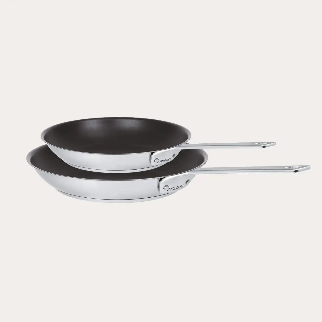 Cristel 1826® Non-Stick Frying Pan Set – 8" & 10" French Cookware Duo