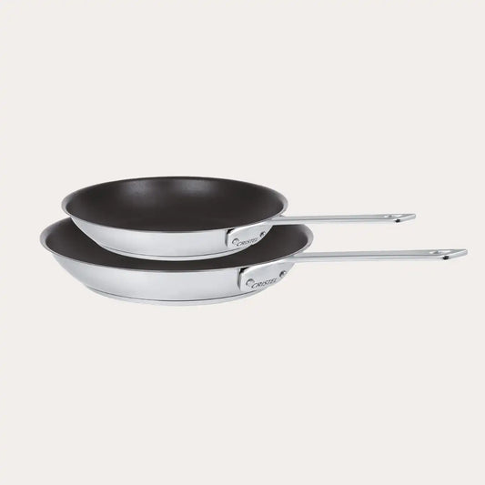 Cristel 1826® Non-Stick Frying Pan Set – 8" & 10" French Cookware Duo