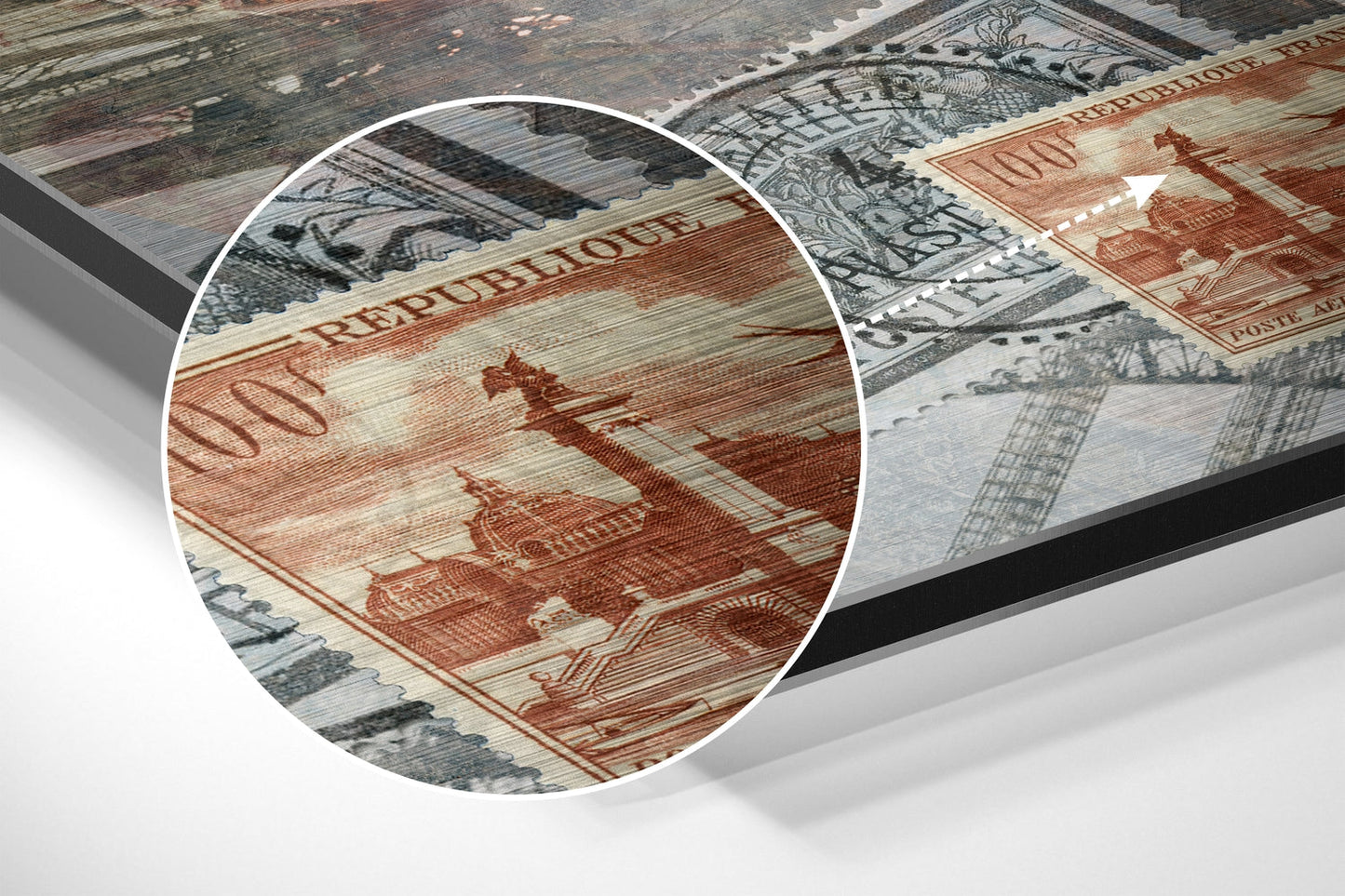 Eiffel Tower Paris Brushed Aluminium Dibond Wall Art