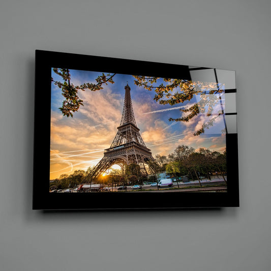 Eiffel Tower Paris Glass Wall Art
