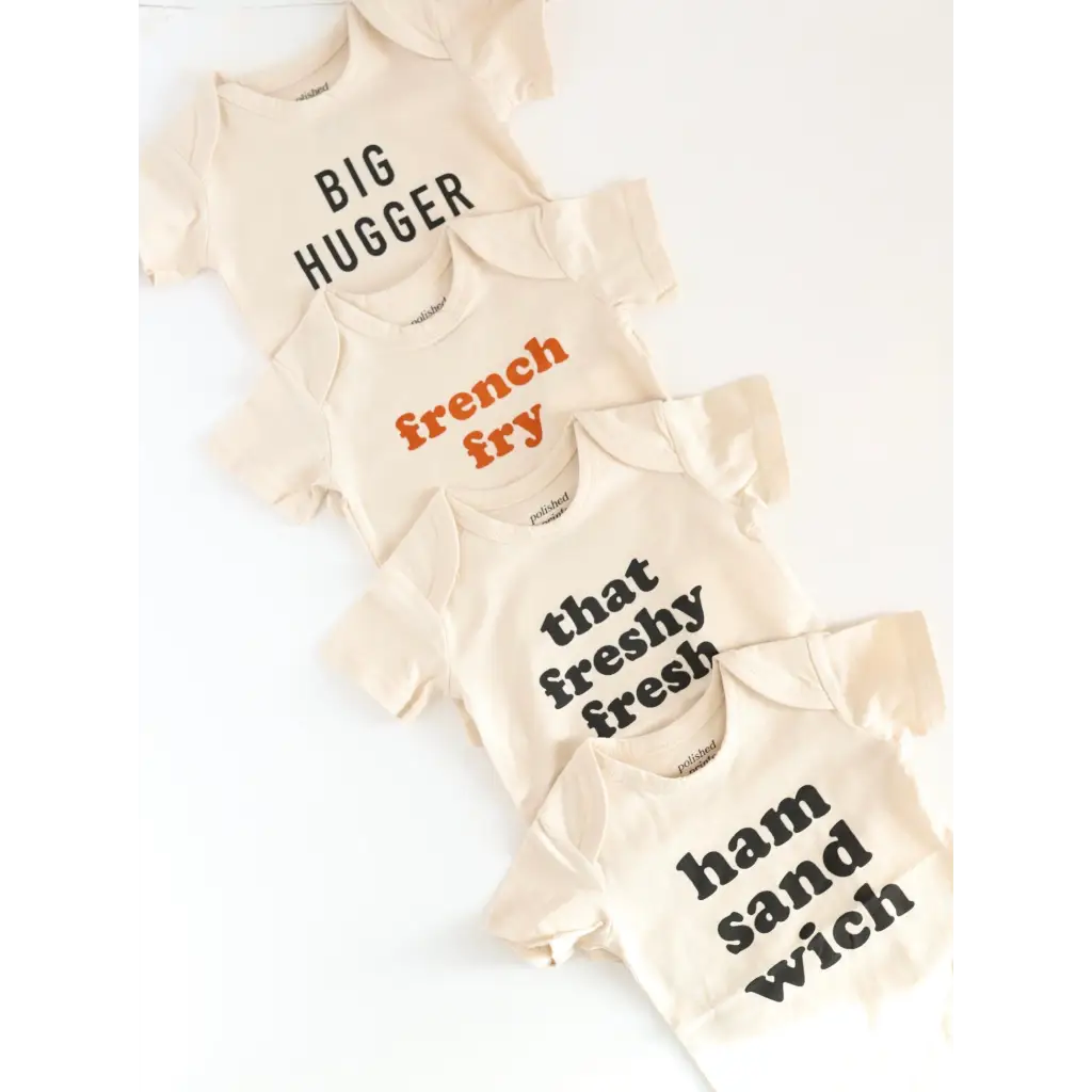 French Fry Organic Cotton Baby Onesie — Sustainably Printed