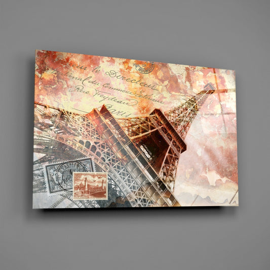 Eiffel Tower Paris France Glass Wall Art