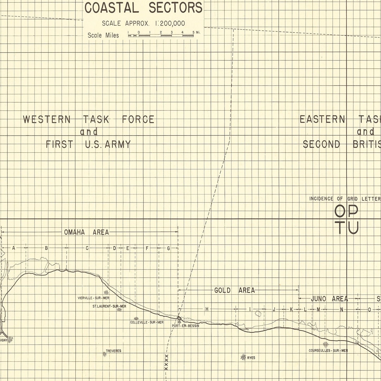 Vintage D-Day Normandy Invasion Map 1944 — WWII France Historical Print