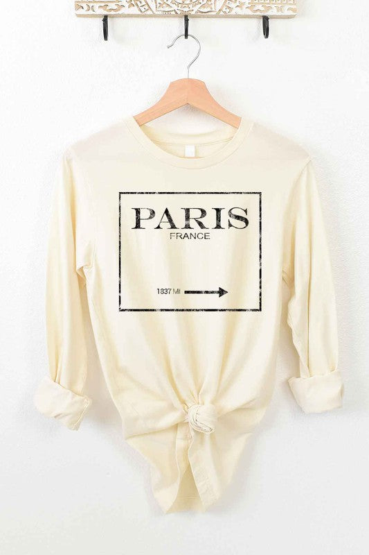 Paris France Long Sleeve Tee