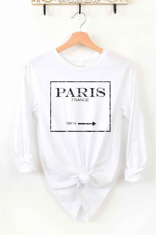 Paris France Long Sleeve Tee