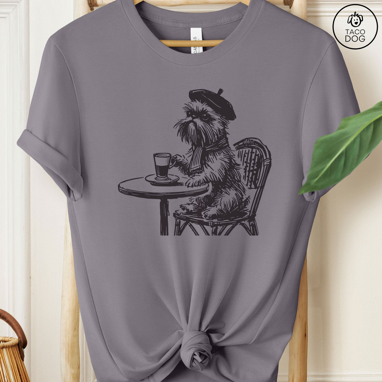 Brussels Griffon Griff France Paris Coffee T-Shirt