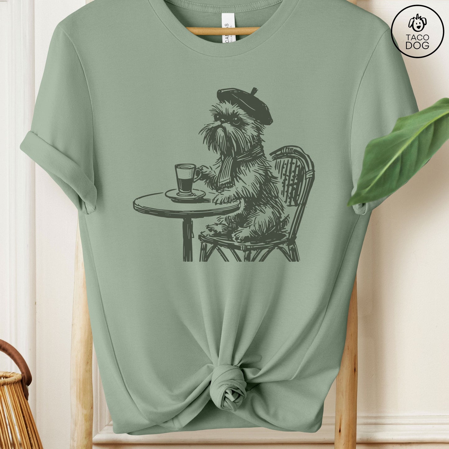 Brussels Griffon Griff France Paris Coffee T-Shirt