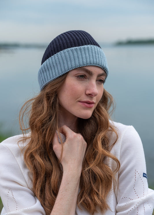 SAINT JAMES CANOT Two-Tone Soft Wool Beanie