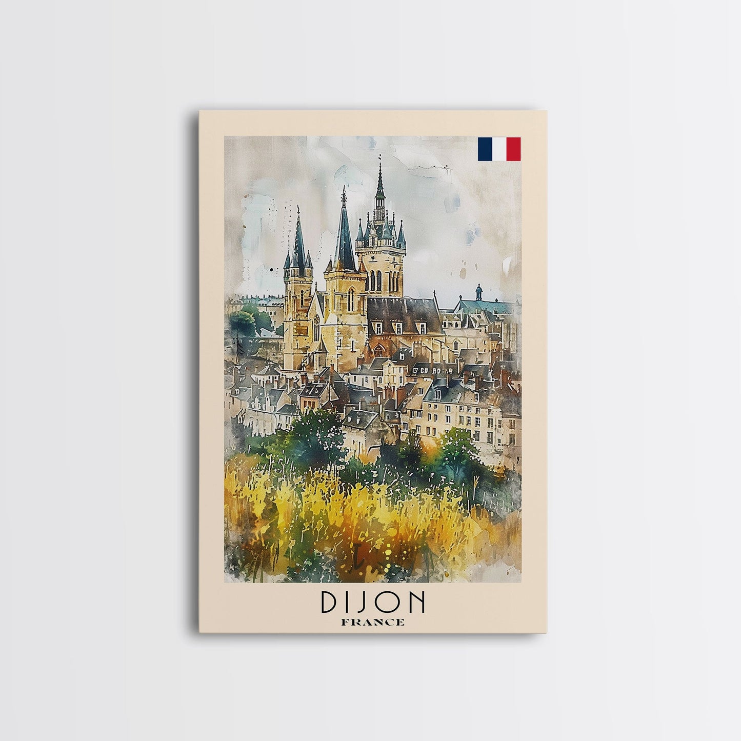 Dijon France Historic Landmark Framed Canvas Print