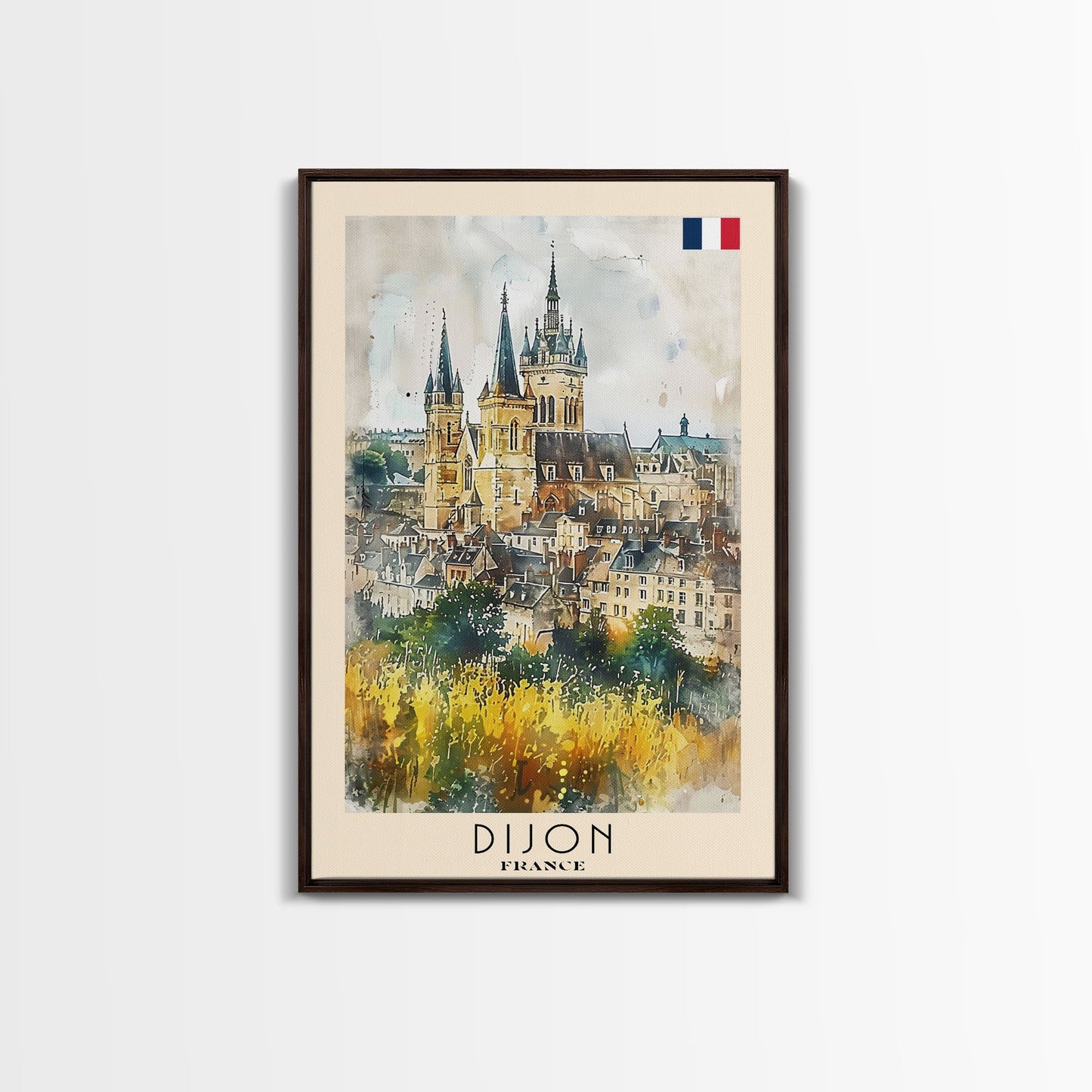Dijon France Historic Landmark Framed Canvas Print