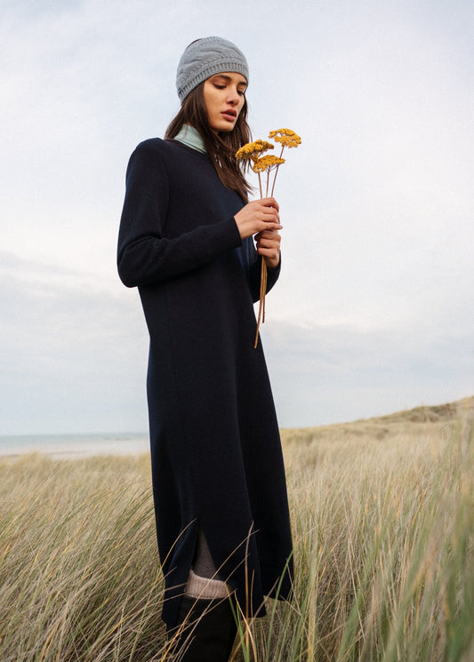 SAINT JAMES ASCOU Pointelle Sleeve Sweater Dress