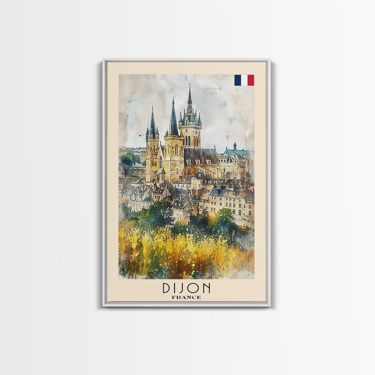 Dijon France Historic Landmark Framed Canvas Print