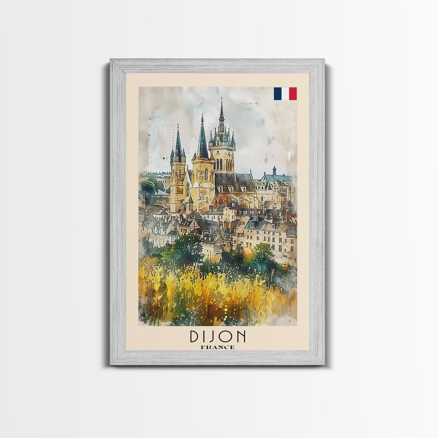 Dijon France Historic Landmark Framed Canvas Print