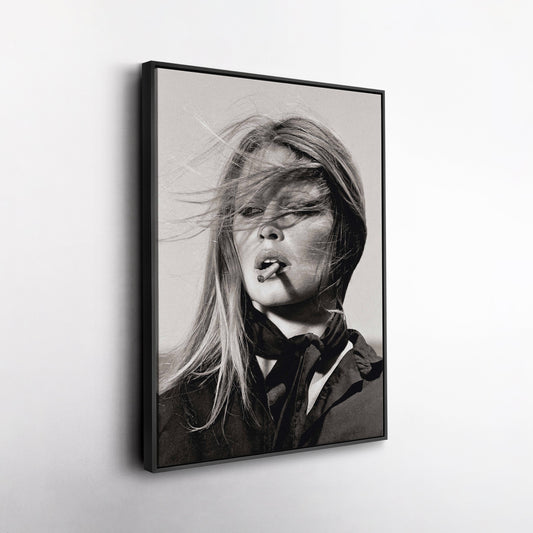 Brigitte Bardot Canvas – French Actress Wall Art Gift for Classic Cinema Lovers