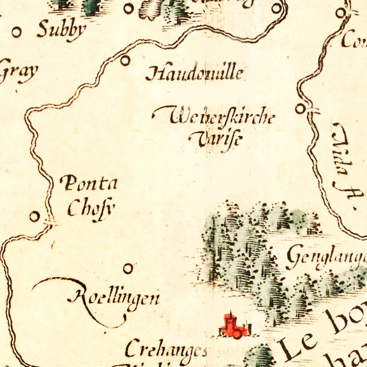 Vintage Map of Lorraine, France 1623 — Antique 17th Century Regional Print