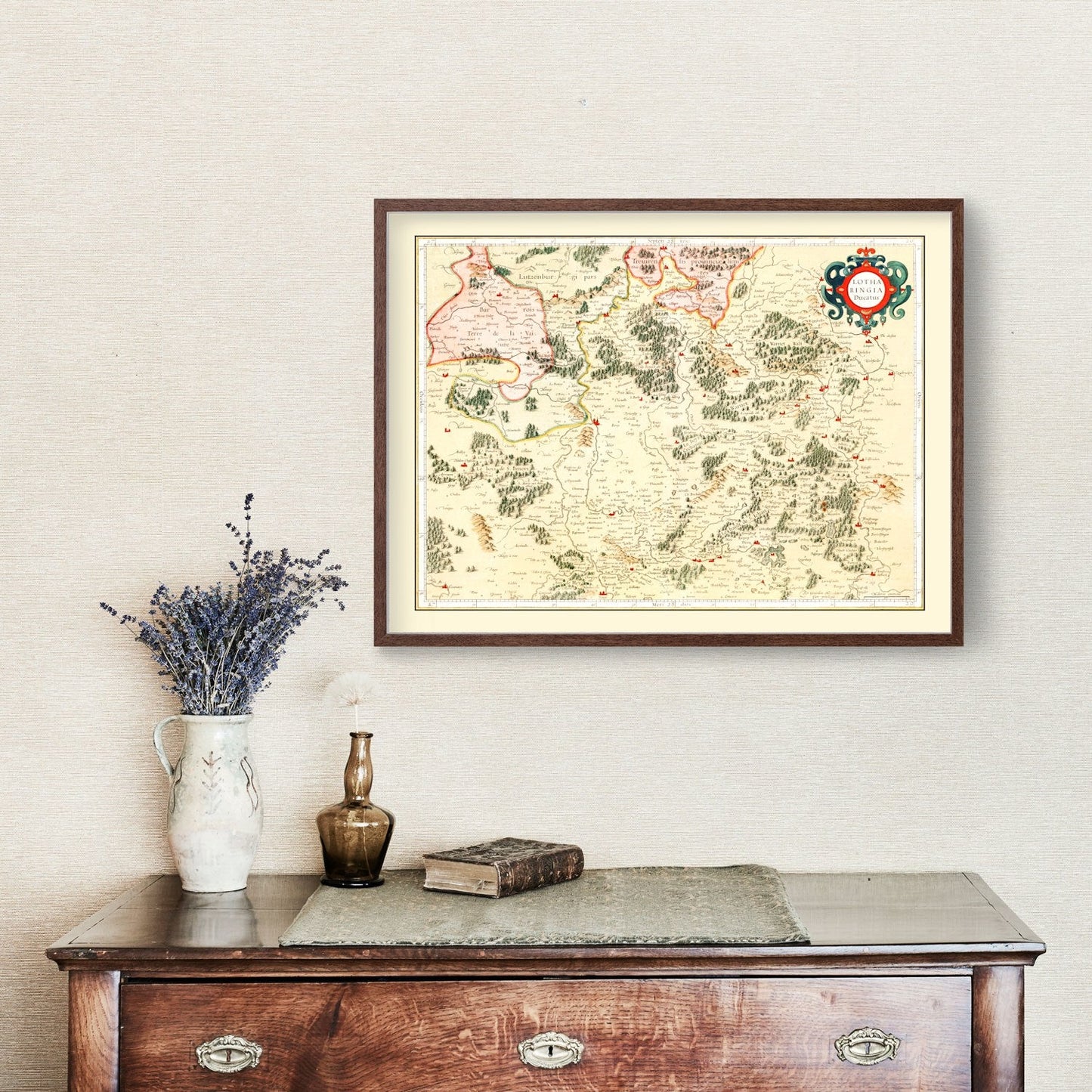 Vintage Map of Lorraine, France 1623 — Antique 17th Century Regional Print