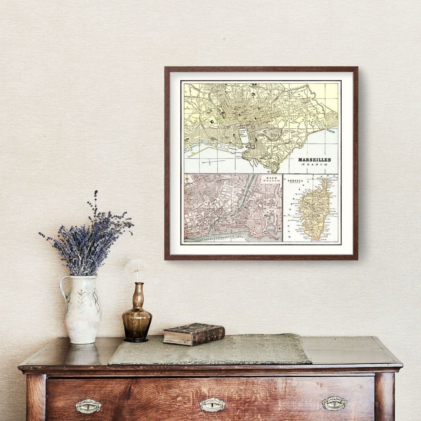 Vintage Map of Marseille, France 1901 — Antique Belle Époque Port City Print