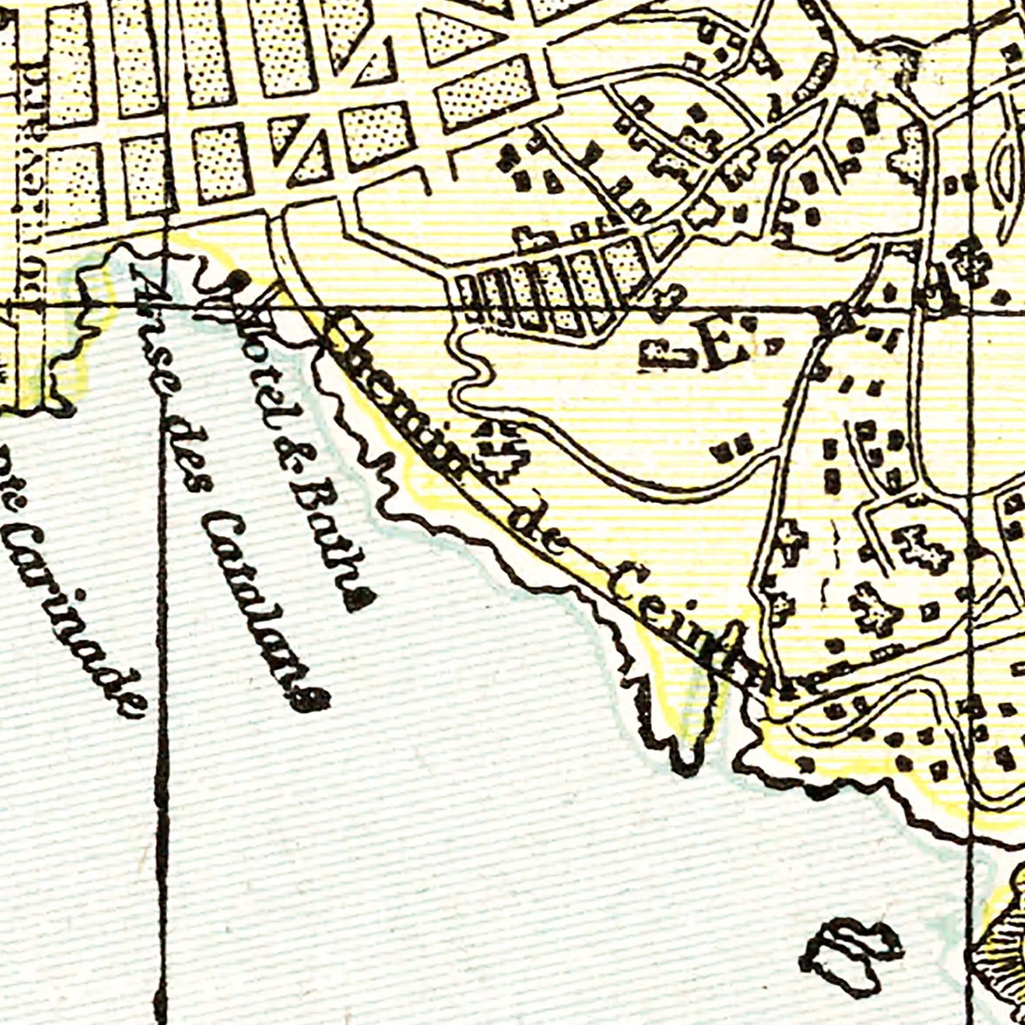 Vintage Map of Marseille, France 1901 — Antique Belle Époque Port City Print