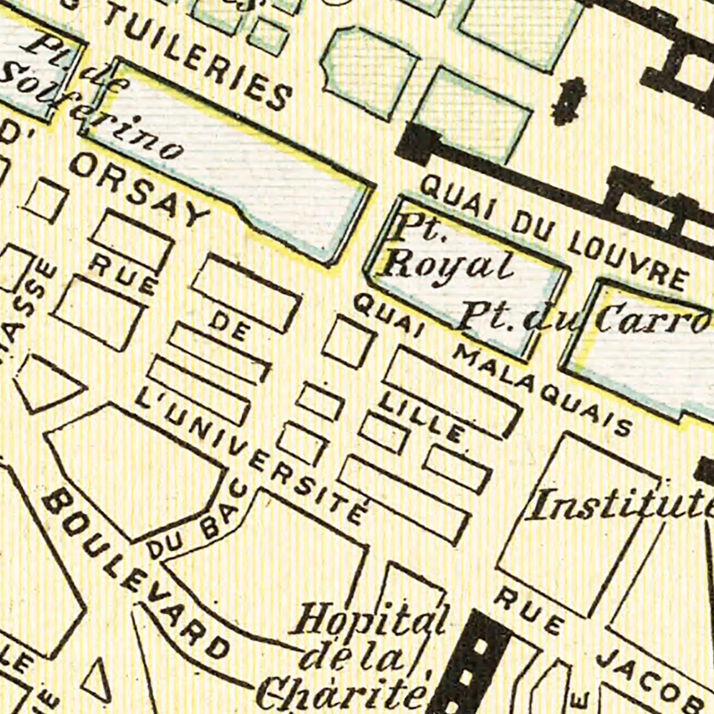 Vintage Map of Paris, France 1901 — Antique Belle Époque City Print