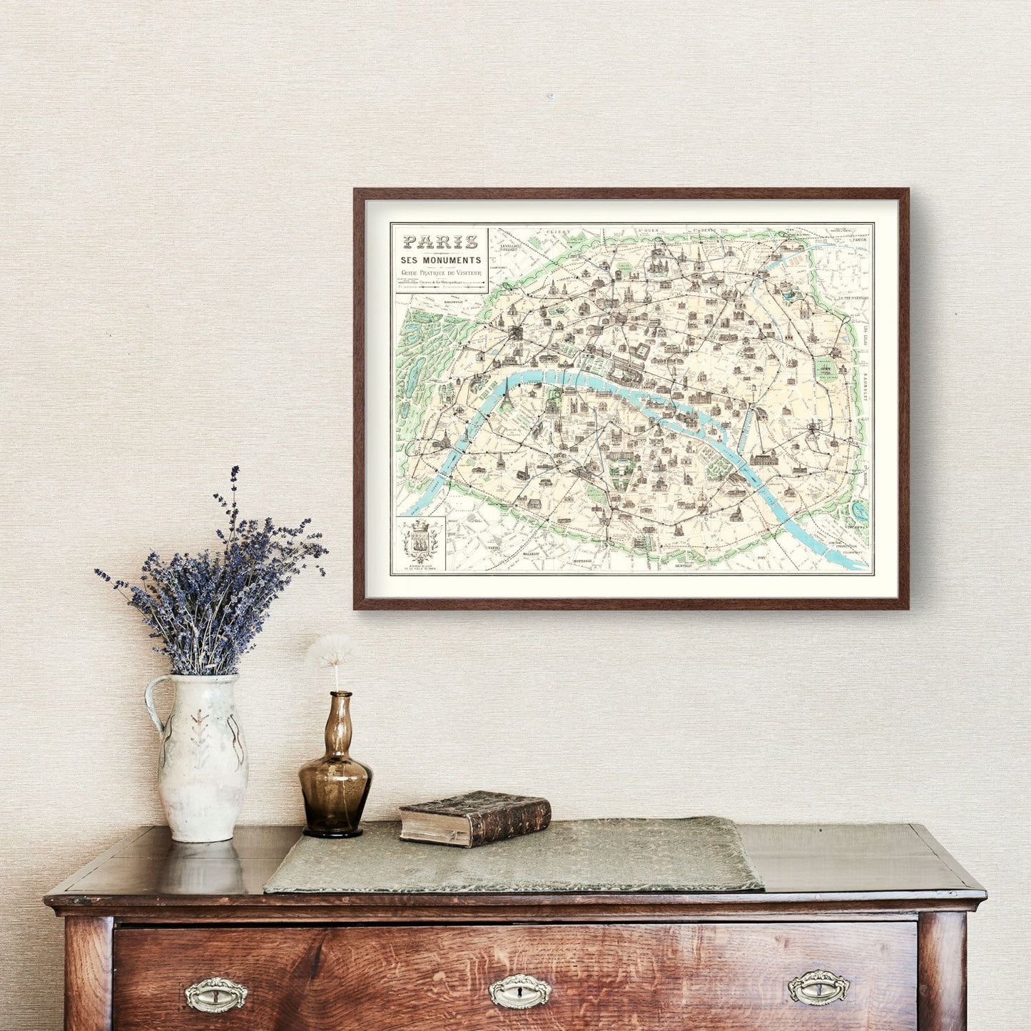 Vintage Map of Paris, France 1905 — Antique Belle Époque City Print