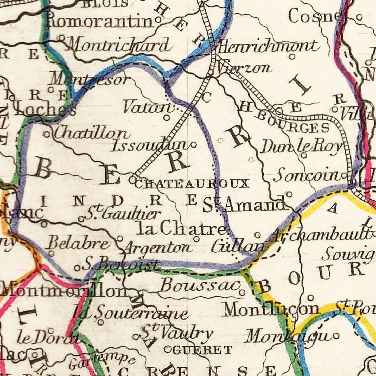Vintage Map of France 1851 — Antique Second Republic Cartography Print