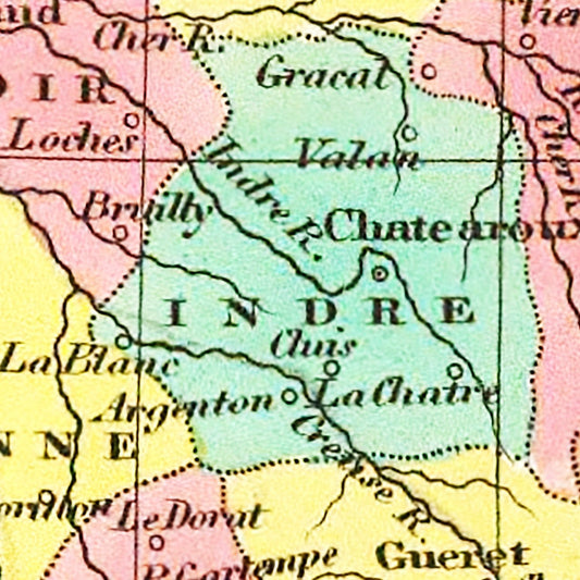 Old Map of France in Départements 1831 — Antique Administrative Cartography Print