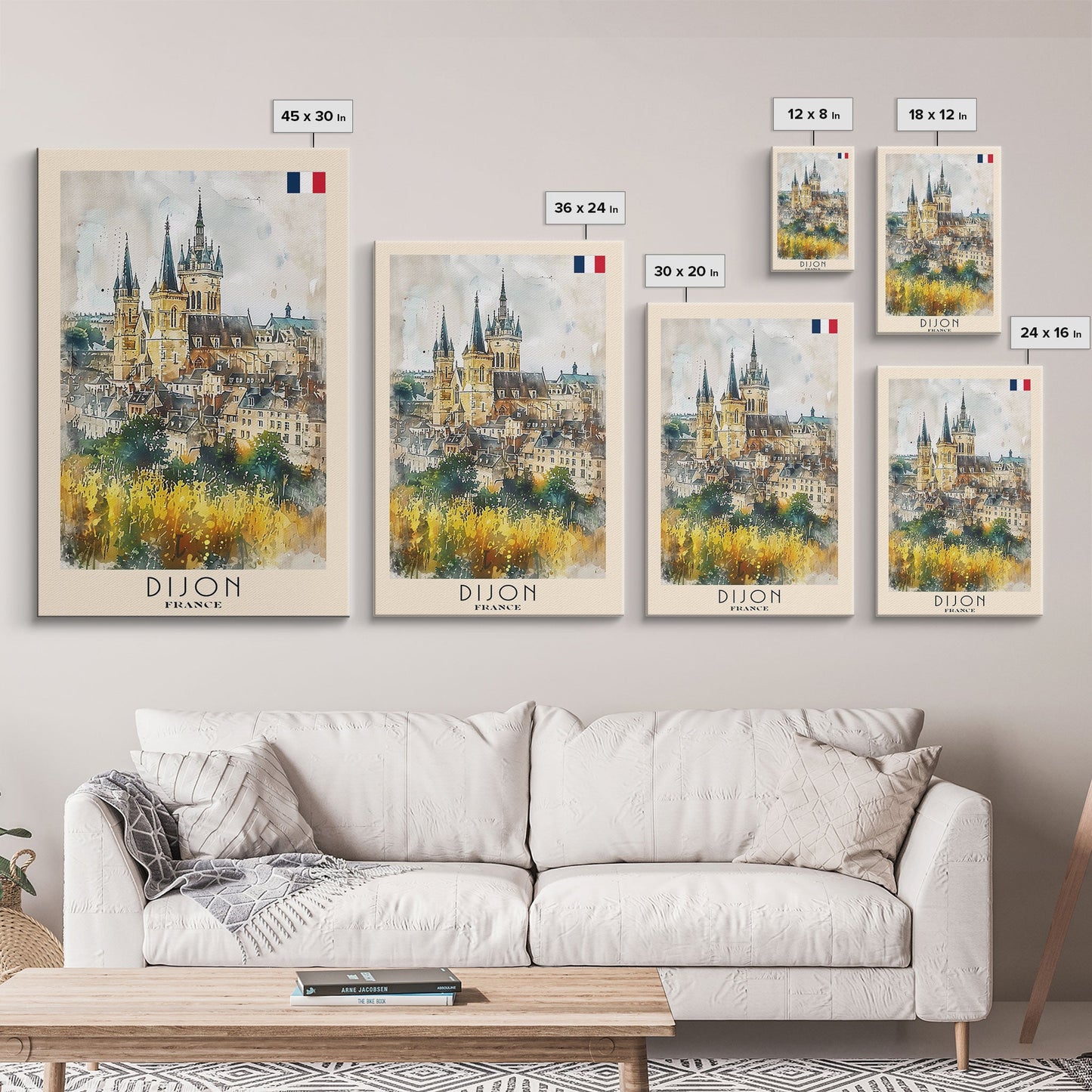 Dijon France Historic Landmark Framed Canvas Print