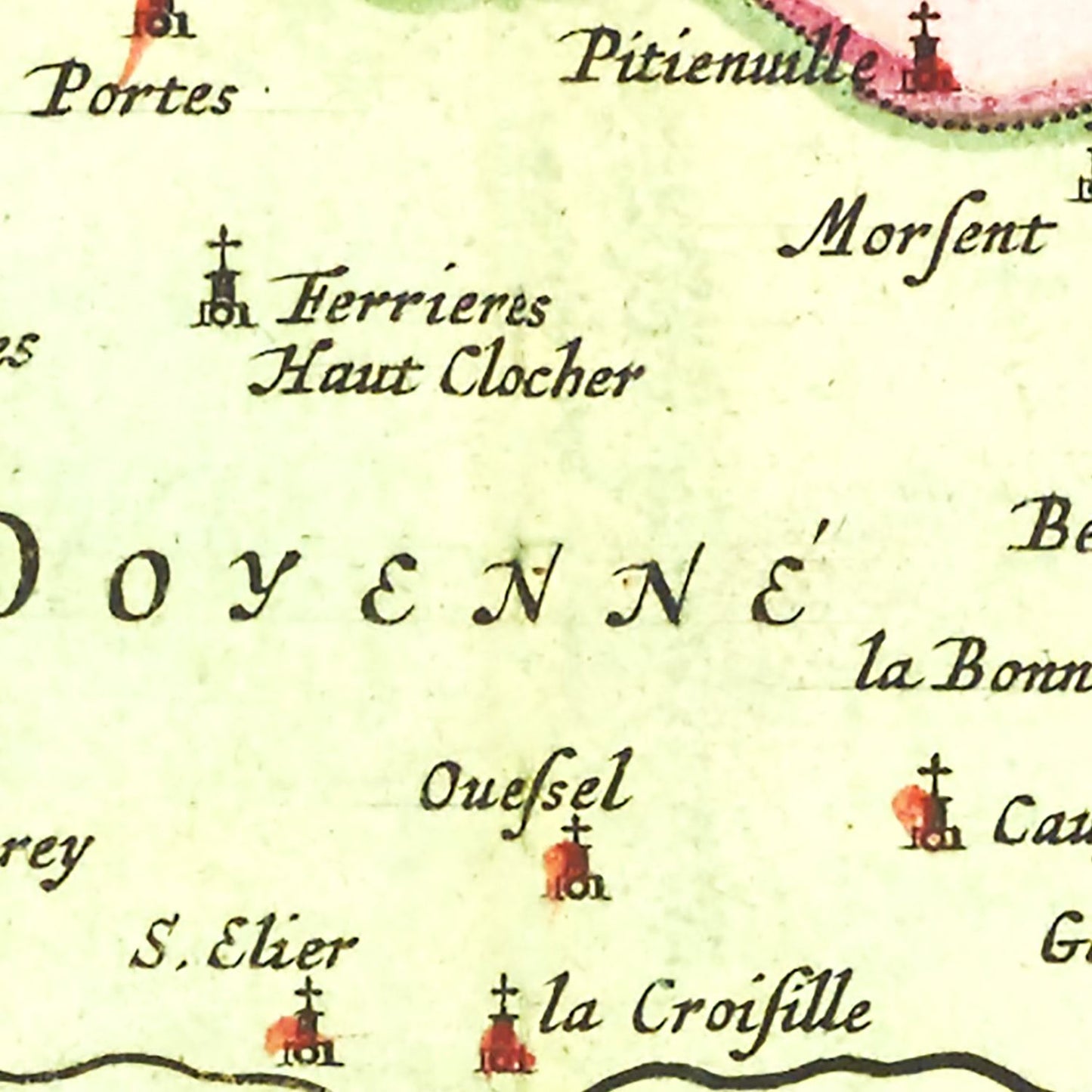 Vintage Map of France 1665