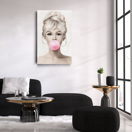 Brigitte Bardot Canvas Print – French Actress Wall Art for Home, Studio, or Salon