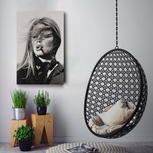 Brigitte Bardot Canvas – French Actress Wall Art Gift for Classic Cinema Lovers