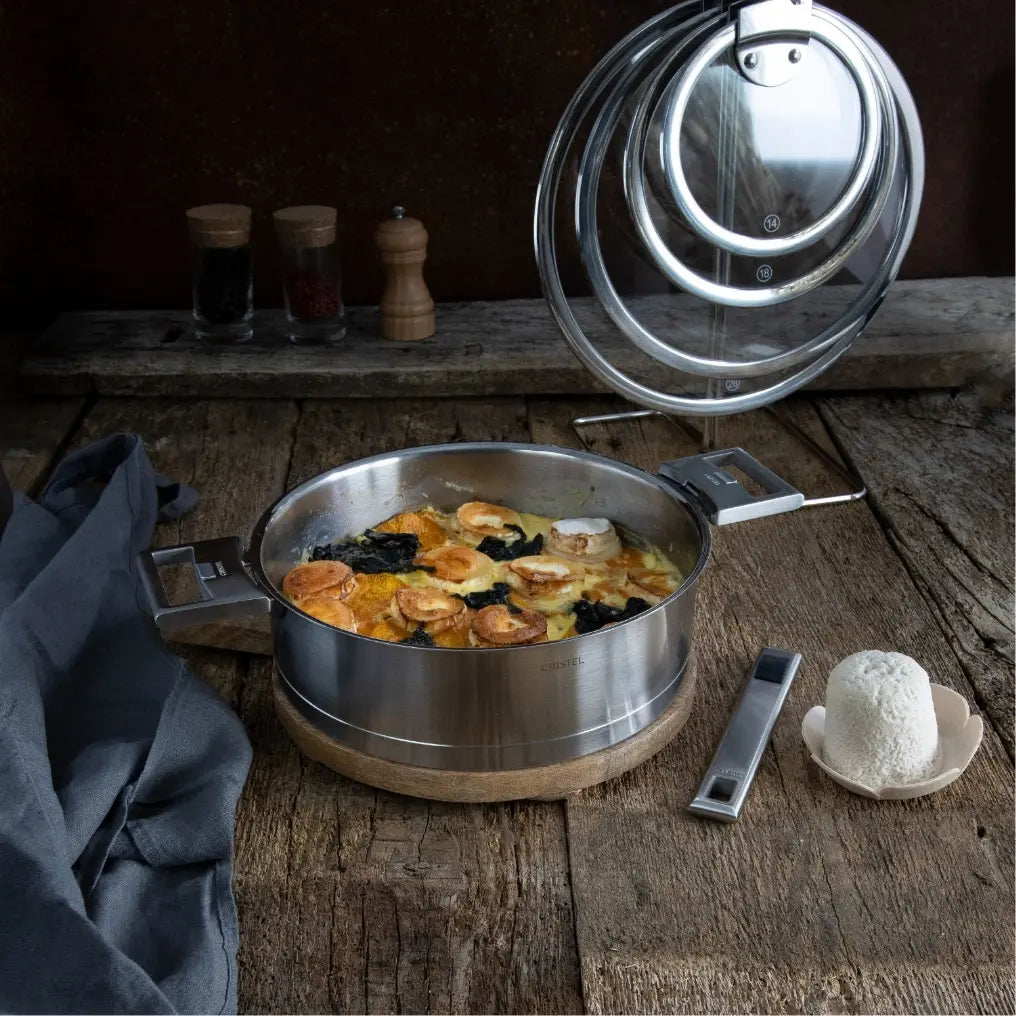 Cristel Strate 7-Piece Cookware Set – French Stainless Steel Starter Kitchen