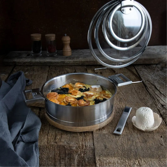 Cristel Strate 7-Piece Cookware Set – French Stainless Steel Starter Kitchen