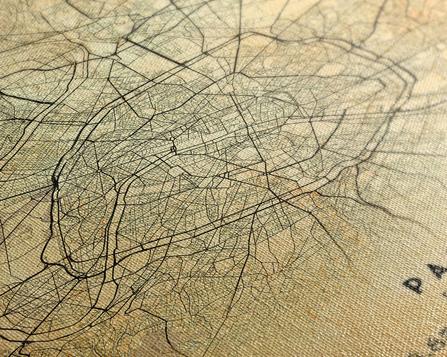 Paris France Map Print — Cartographic Edition | Poster or Framed Canvas