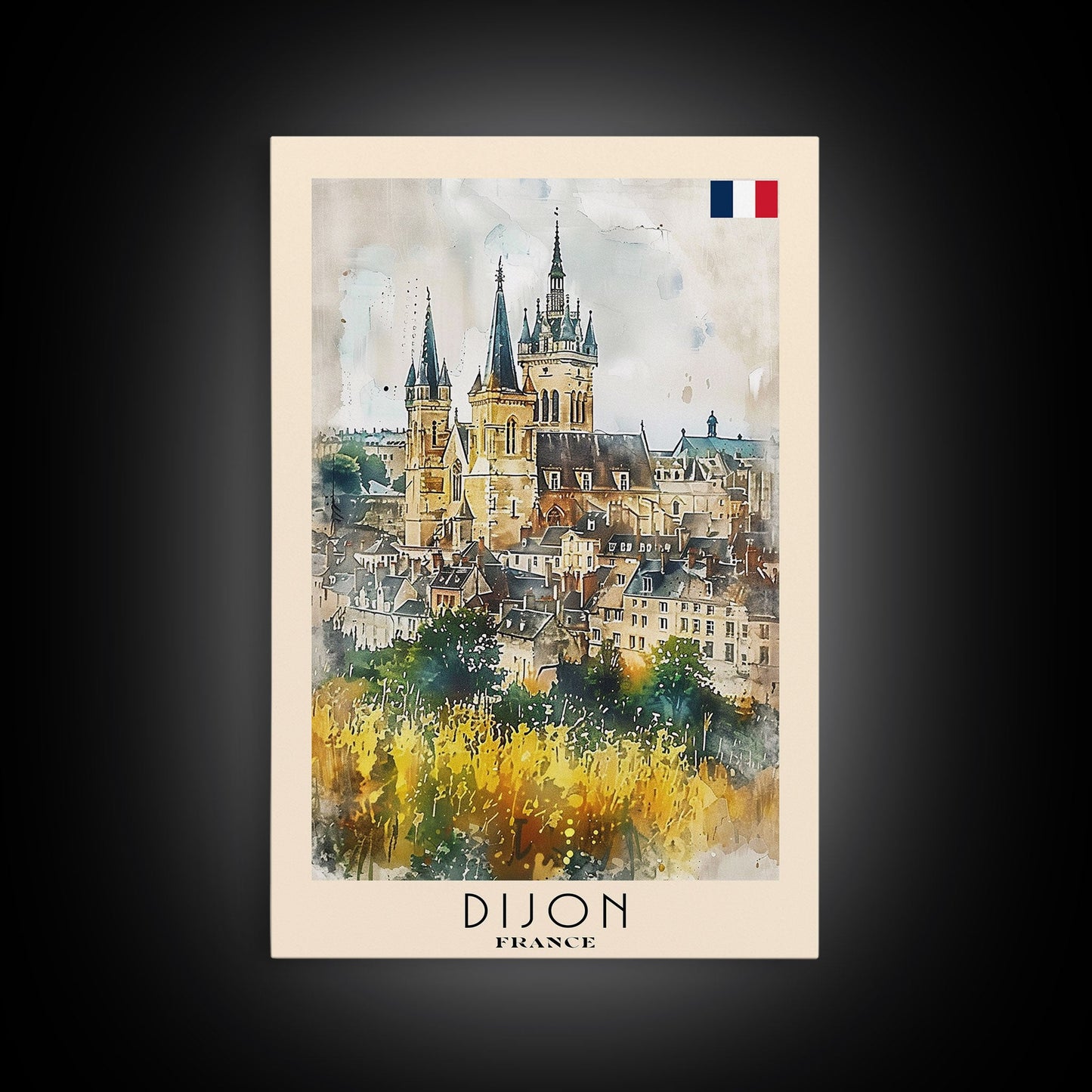 Dijon France Historic Landmark Framed Canvas Print