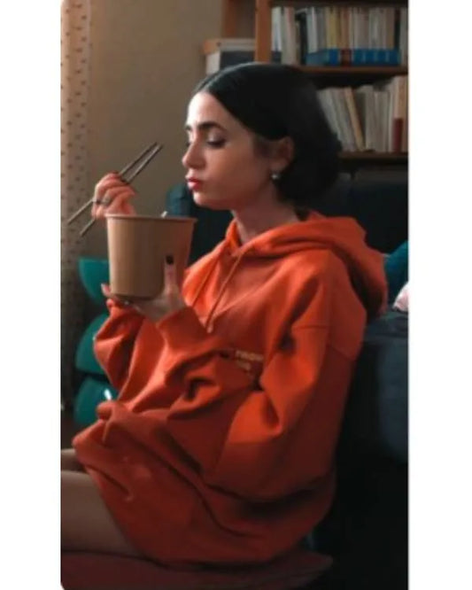 Emily in Paris S05 Emily Cooper Orange Hoodie