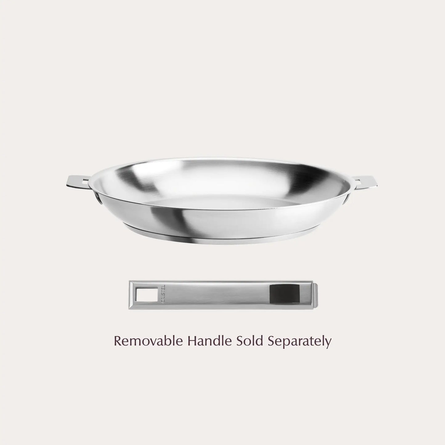 Cristel Strate Frying Pan – Stainless Steel French Cookware with Detachable Handle