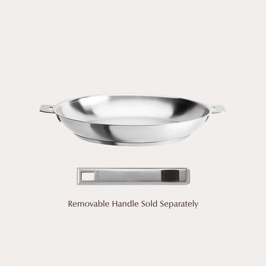 Cristel Strate Frying Pan – Stainless Steel French Cookware with Detachable Handle