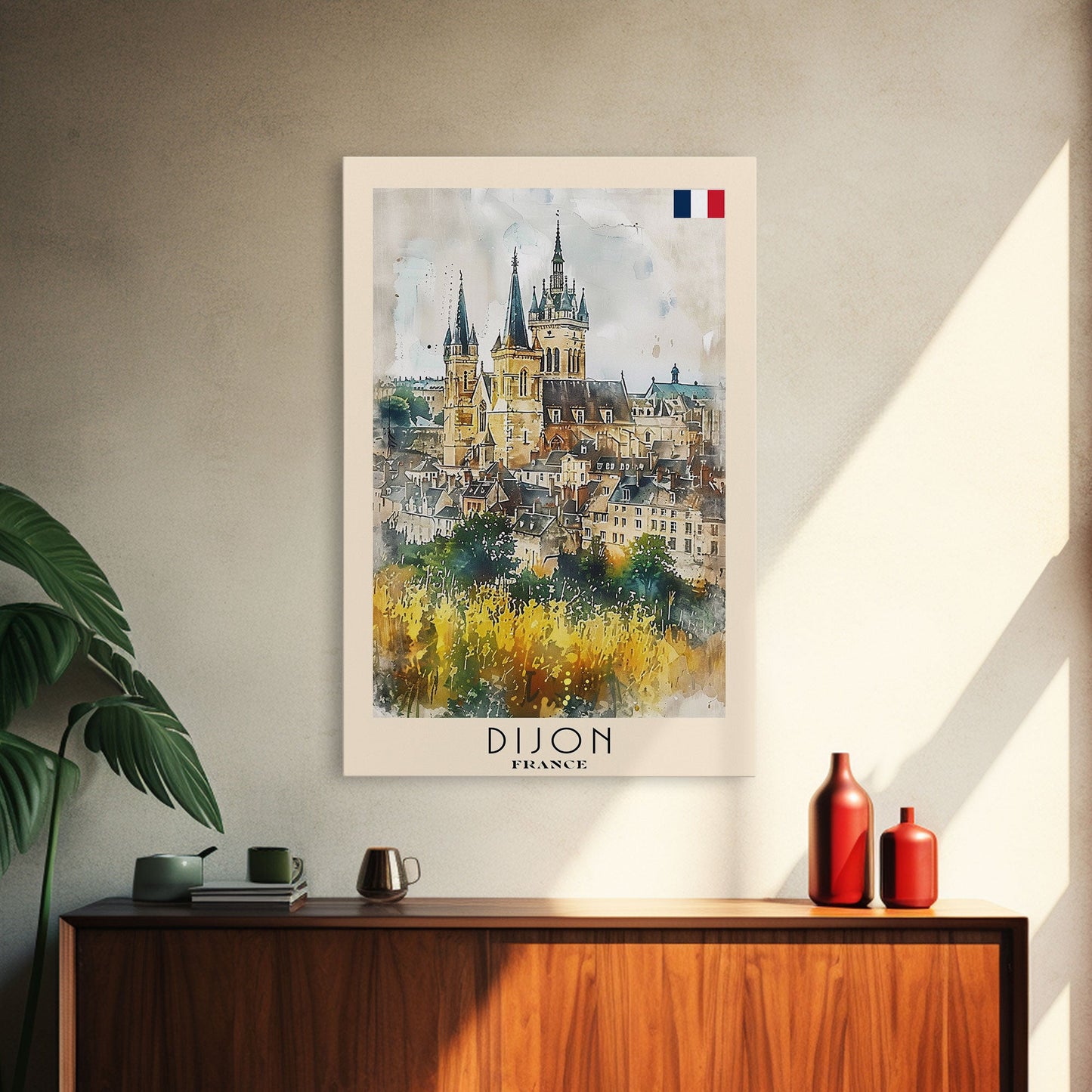 Dijon France Historic Landmark Framed Canvas Print