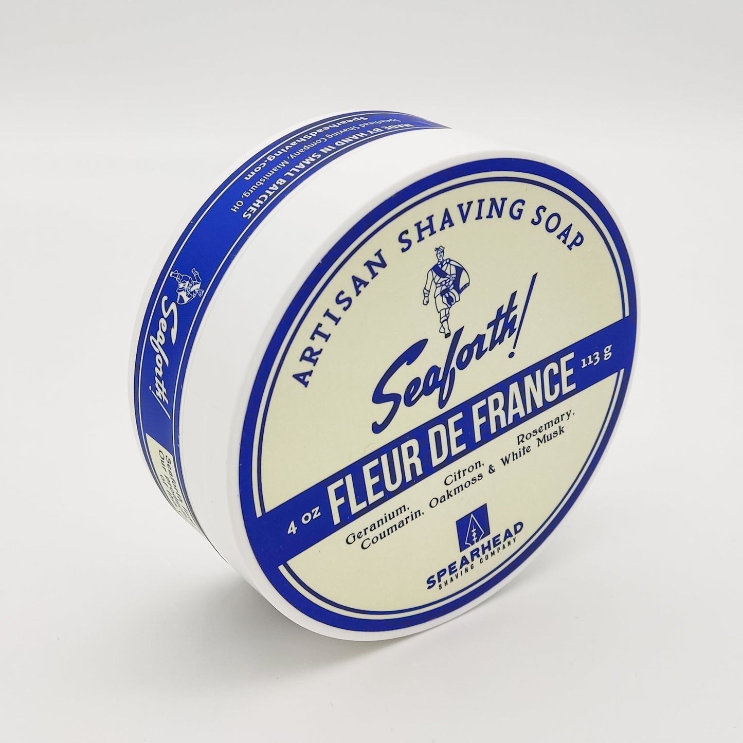 Spearhead Shaving Co. Seaforth Fleur de France Artisan Shaving Soap 4oz