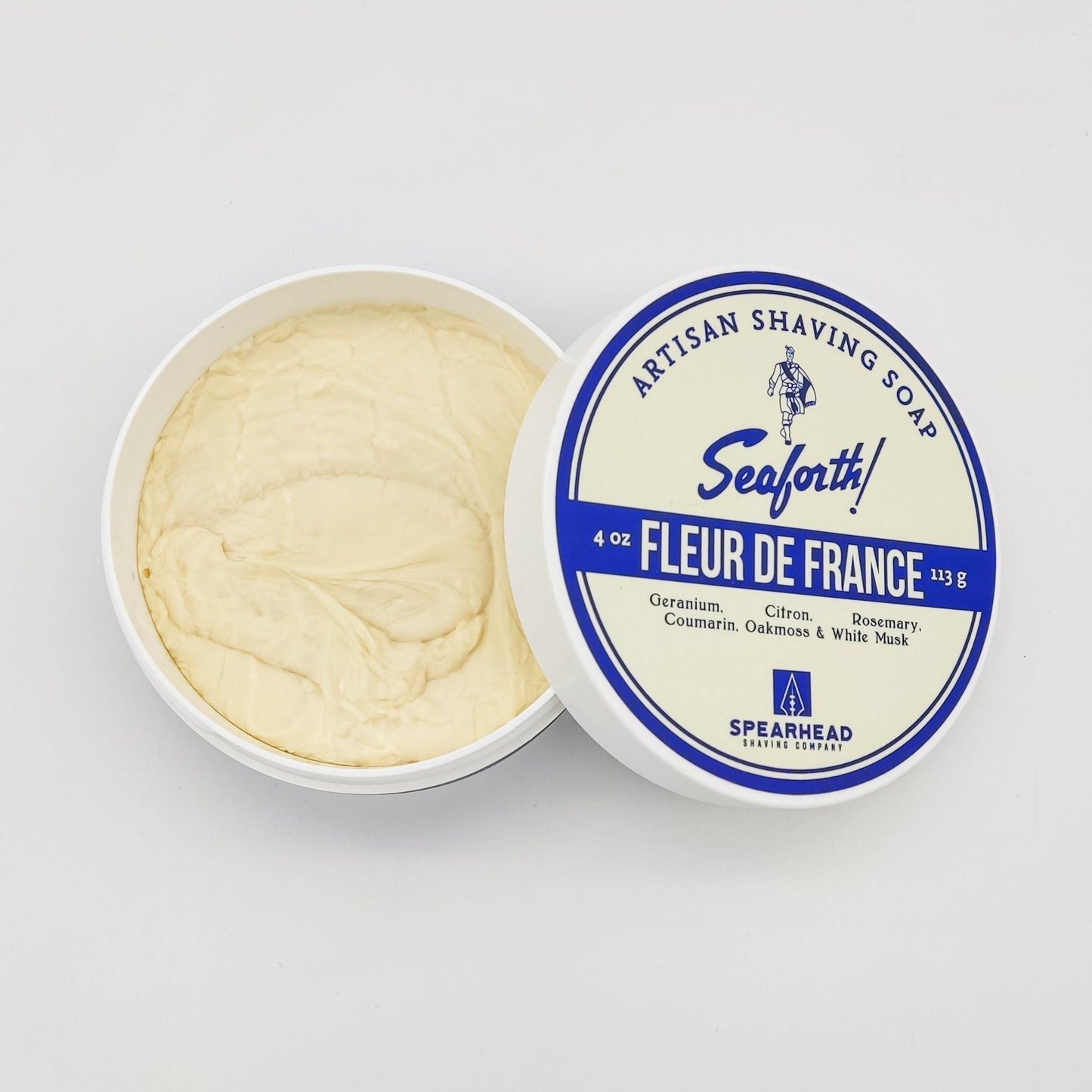 Spearhead Shaving Co. Seaforth Fleur de France Artisan Shaving Soap 4oz
