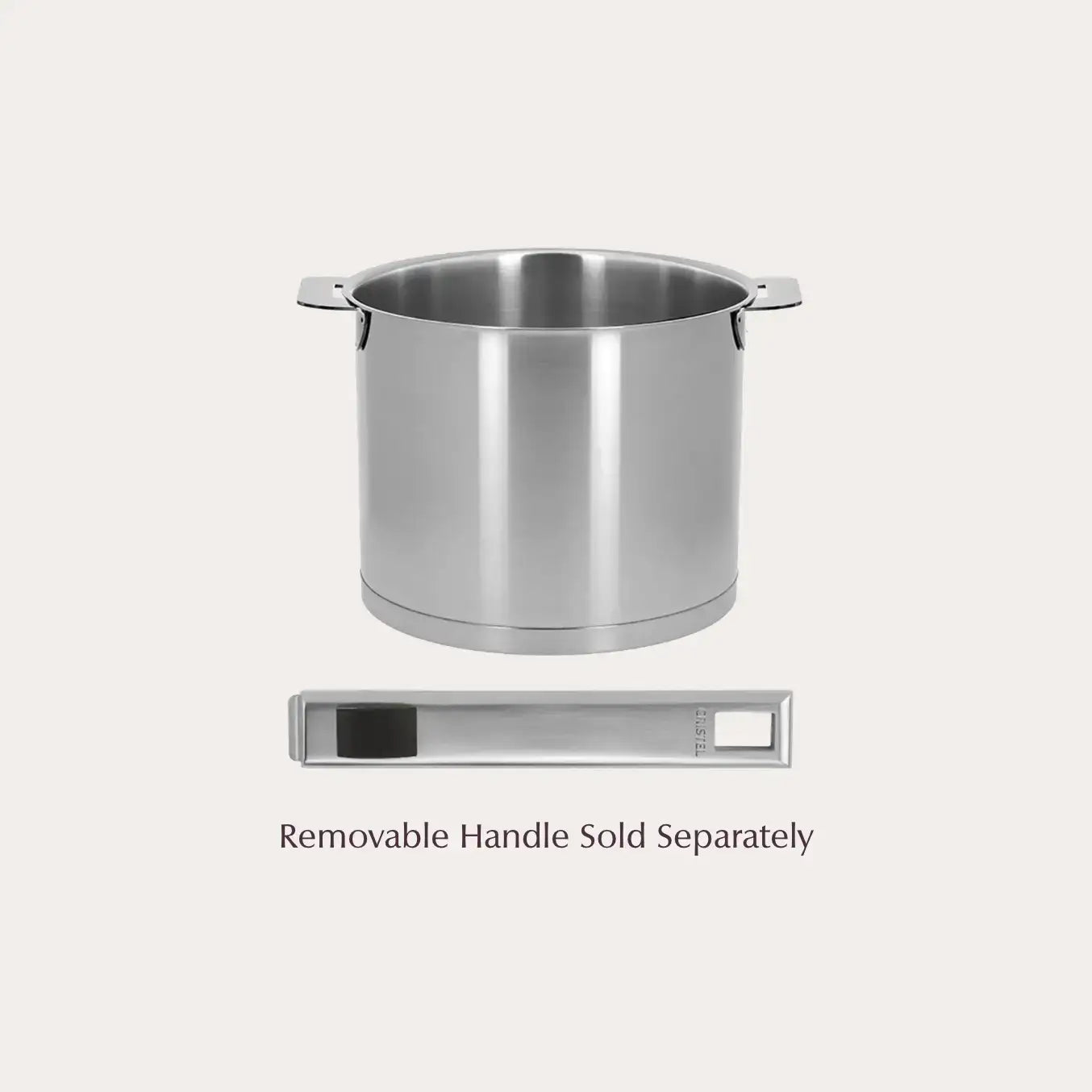 Cristel Strate Milkpot – Stainless Steel French Milk Pan with Detachable Handle