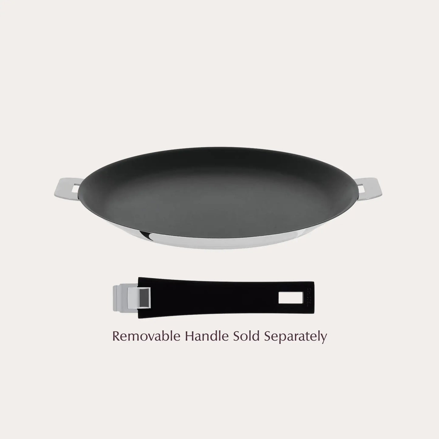 Cristel Casteline Non-Stick Crêpe Pan – 12" Removable Handle French Cookware