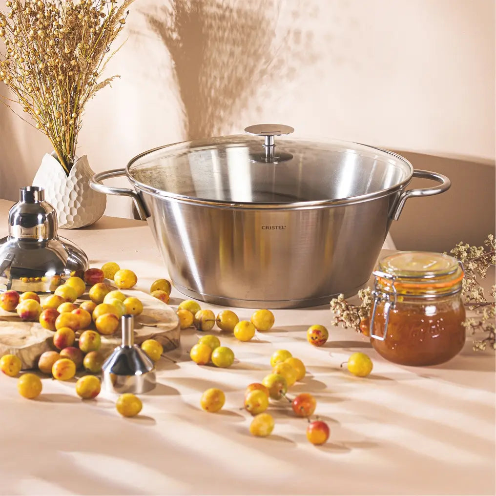 Cristel Preserve Pan with Glass Lid – Large-Capacity French Stainless Steel Pot