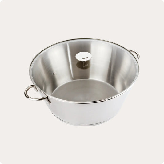 Cristel Preserve Pan with Glass Lid – Large-Capacity French Stainless Steel Pot