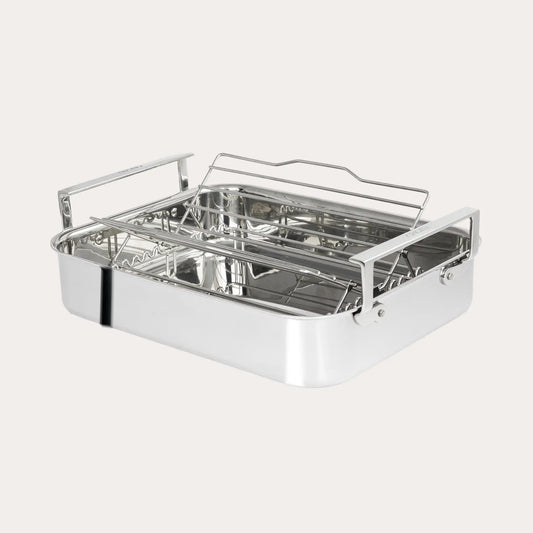 Cristel Roaster with Rack – Stainless Steel French Oven Roasting Pan